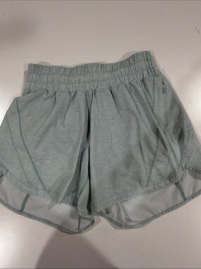 lululemon athletica Light Sage Green Athletic Shorts with Mesh Liner